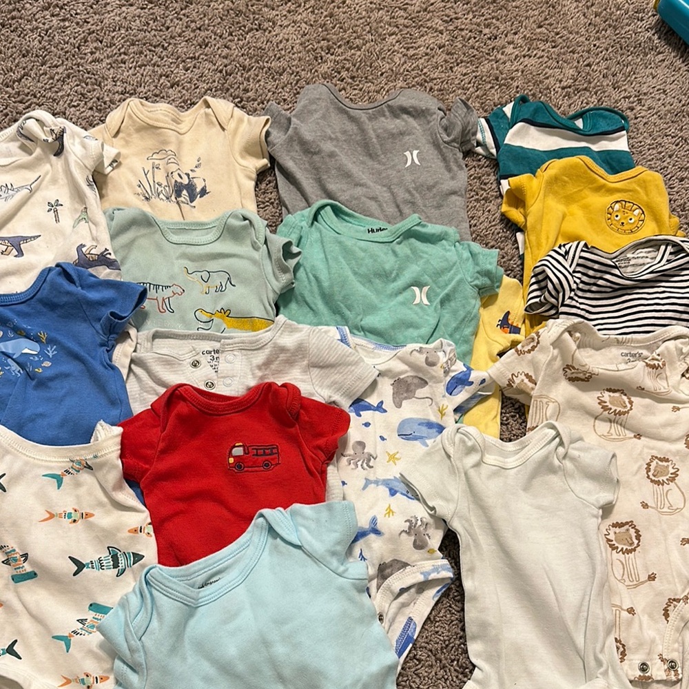 17 Assorted Baby Onesies